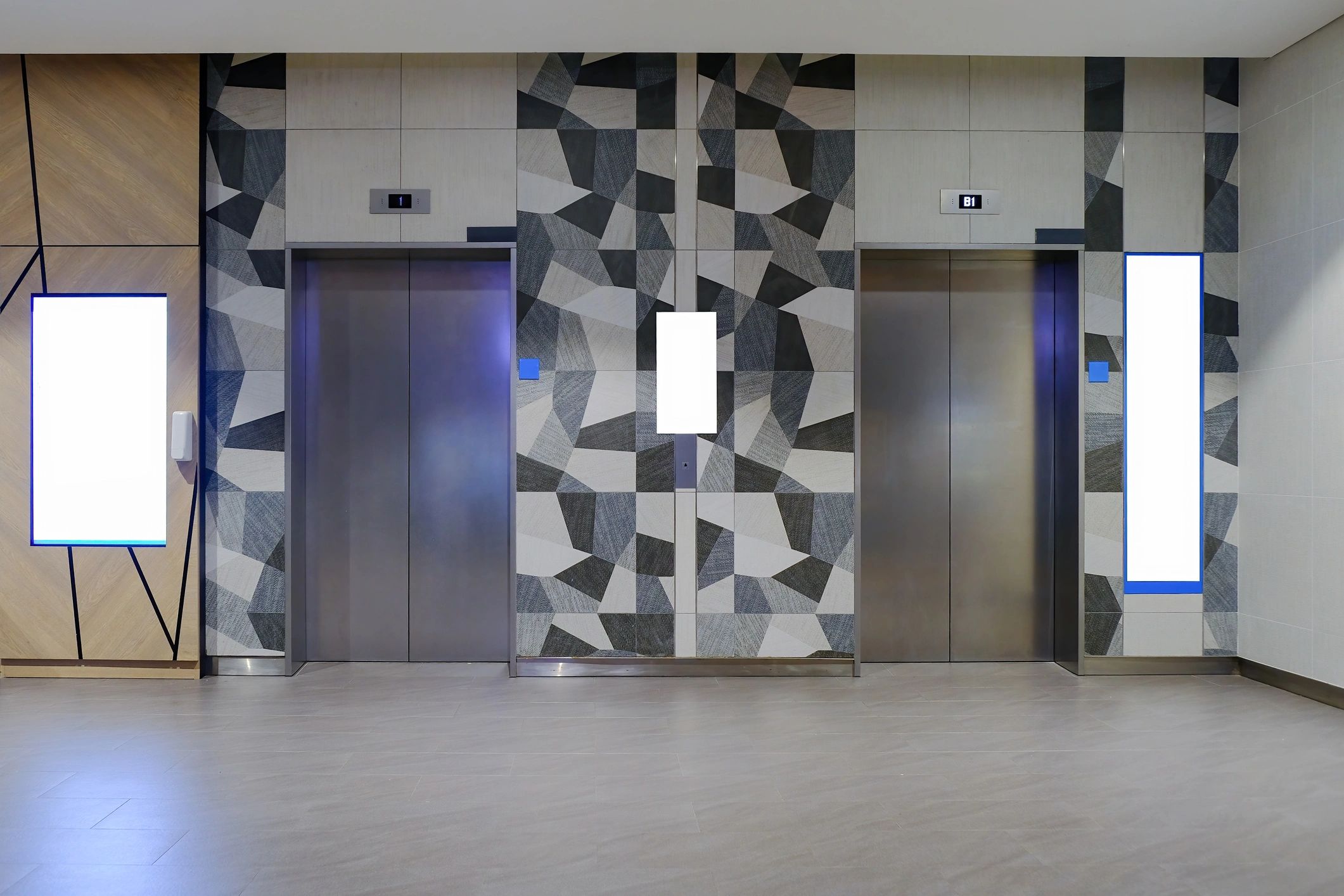 Modern commercial entrance suitable for security door installations